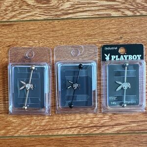 Playboy Bunny Industrial Barbell Set. 3